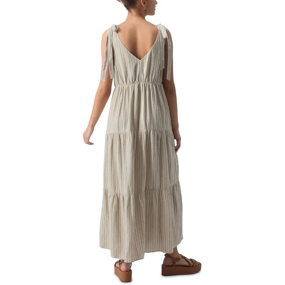 Sanctuary Women's Move Your Body Striped Maxi Dress – Eco Olive Stripe Size S - Picture 4 of 6